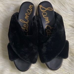 Sam Edelman Faux Fur Espadrilles sandals